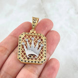 Dije Placa Corona 10gr / 4.6cm / Oro 18K ©