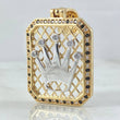 Dije Placa Corona 10gr / 4.6cm / Oro 18K ©
