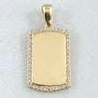Dije Placa Rectangular 2.45gr / 2.6cm / Oro Amarillo 18K ©