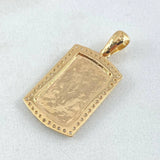 Dije Placa Borde 2.5 g / 2.5 cm Oro Amarillo 18K