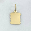 Dije Placa Pergamino 0.8gr / 2.3cm / Oro 18K ©