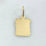 Dije Placa Pergamino 0.85gr / 2.2cm / Oro 18K