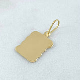 Dije Placa Pergamino 0.85gr / 2.2cm / Oro 18K