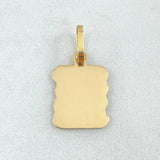 Dije Placa Pergamino 0.8gr / 2.3cm / Oro 18K ©