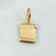 Dije Placa Pergamino 0.65gr / 2.3cm / Oro 18K ©