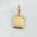Dije Placa Pergamino 0.65gr / 2.3cm / Oro 18K ©