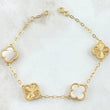 Pulso Aro Seguido Trebol 7.1gr / 18cm-19cm / Nac.Esp. Oro 18K -
