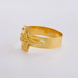 Anillo Cruz Cristo 1.85g / T7 Oro Amarillo 18K