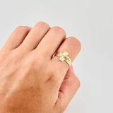 Anillo Cruz Cristo 1.85g / T7 Oro Amarillo 18K
