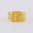 Anillo Sello Cruz 3.7g / T8 Oro Amarillo 18K