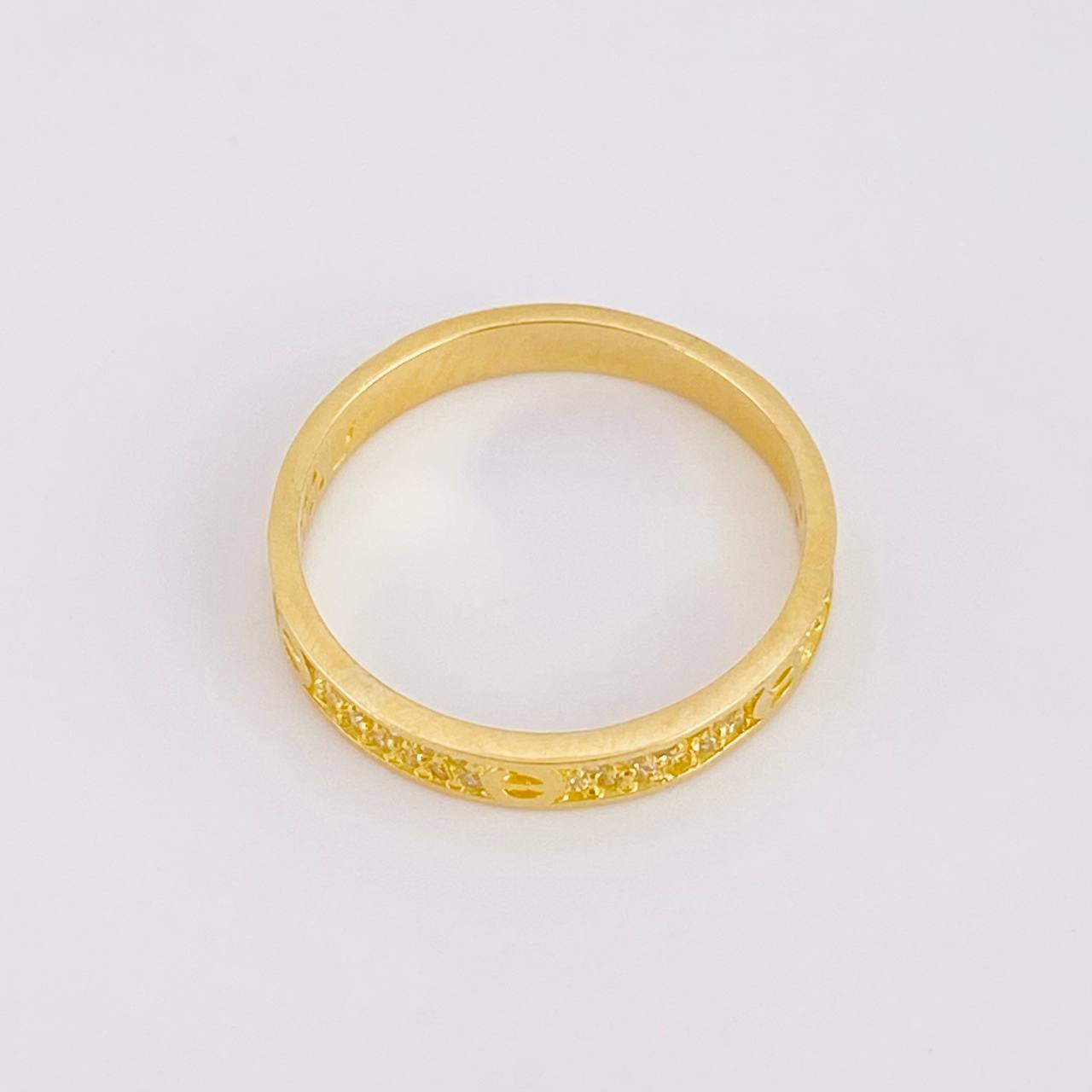 Anillo Churumbela Tornillos 3g / T8 Oro Amarillo 18K