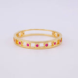 Anillo Cinturón de Chispas 1.7g / T7 1/4 Oro Amarillo 18K