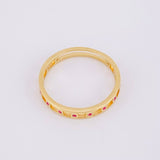 Anillo Cinturón de Chispas 1.7g / T7 1/4 Oro Amarillo 18K