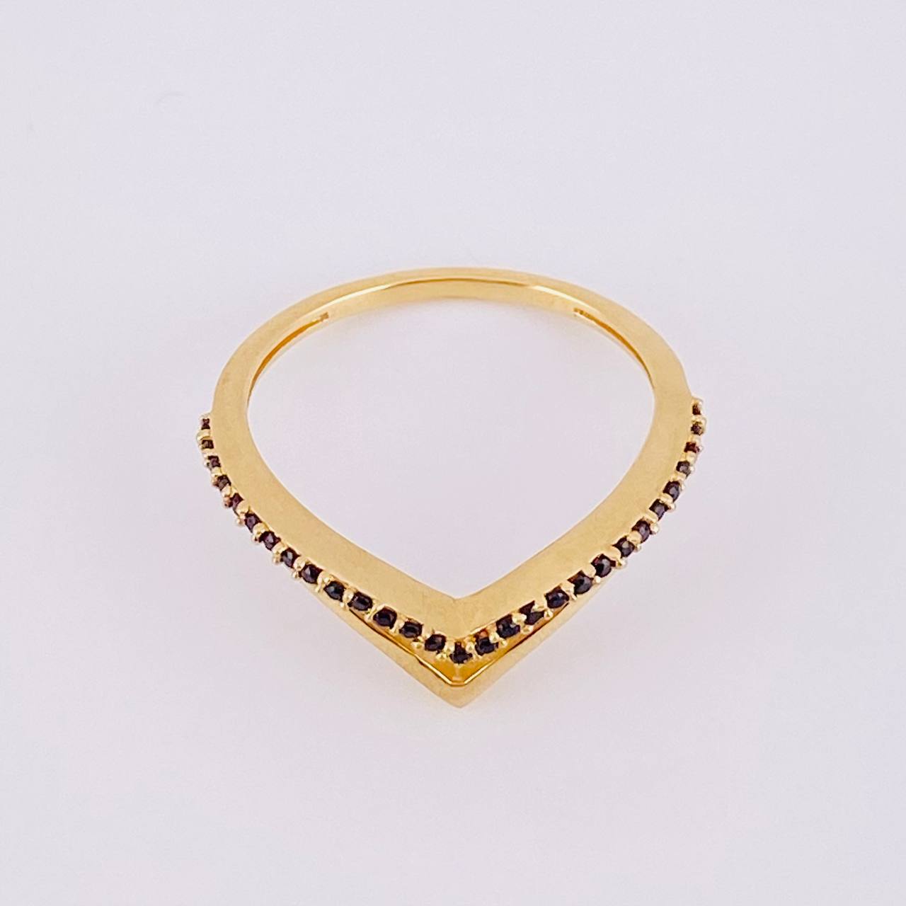 Anillo En V 2.35g / T7 1/4 Oro Amarillo 18K