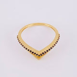 Anillo En V 2.35g / T7 1/4 Oro Amarillo 18K