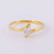 Anillo Solitario Cruzado 2.05g / T9 1/4 Oro Amarillo 18K