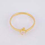 Anillo Solitario Cruzado 2.05g / T9 1/4 Oro Amarillo 18K