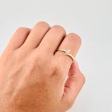 Anillo Solitario Cruzado 1.8g / T4 3/4 Oro Amarillo 18K