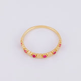 Anillo Corazones Intercalados 1.55g / T7 3/4 Oro Amarillo 18K