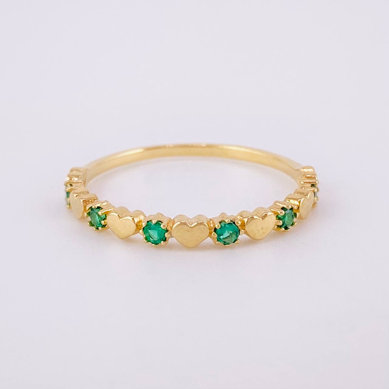 Anillo Corazones Intercalados 1.2g / T6 1/4 Oro Amarillo 18K
