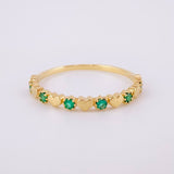 Anillo Corazones Intercalados 1.2g / T6 1/4 Oro Amarillo 18K