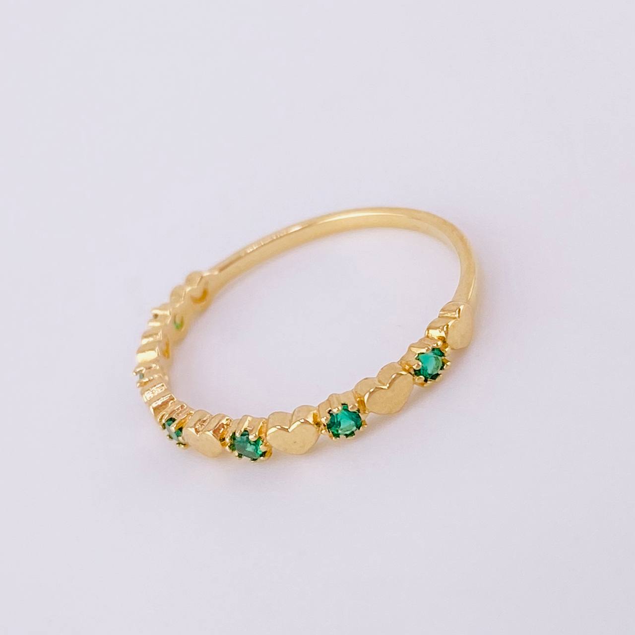 Anillo Corazones Intercalados 1.2g / T6 1/4 Oro Amarillo 18K