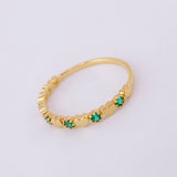 Anillo Corazones Intercalados 1.2g / T6 1/4 Oro Amarillo 18K