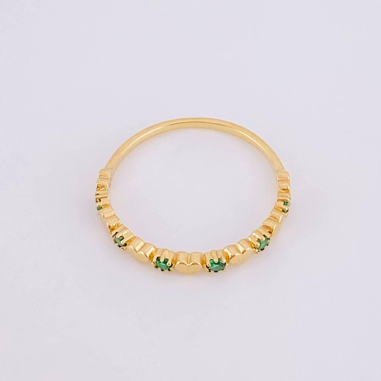 Anillo Corazones Intercalados 1.2g / T6 1/4 Oro Amarillo 18K