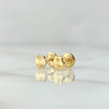 Topos Flores 0.5gr / 5mm Diamantadas Oro Amarillo 18K