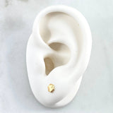 Topos Flores 0.55gr / 5mm Diamantadas Oro Amarillo 18K