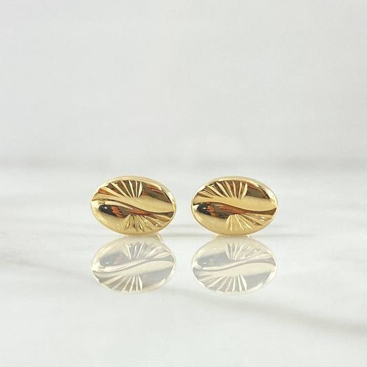 Topos Grano de Café 0.95gr / 9.7mm Diamantados Oro Amarillo 18K