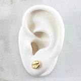 Topos Grano de Café 0.95gr / 9.7mm Diamantados Oro Amarillo 18K