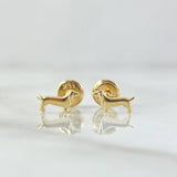 Topos Perro Dachshund 0.5gr / 8mm Lisos Oro Amarillo 18K ©