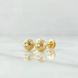 Topos Bola 0.8gr / 6mm Diamantado Lineal Oro Amarillo 18K ©