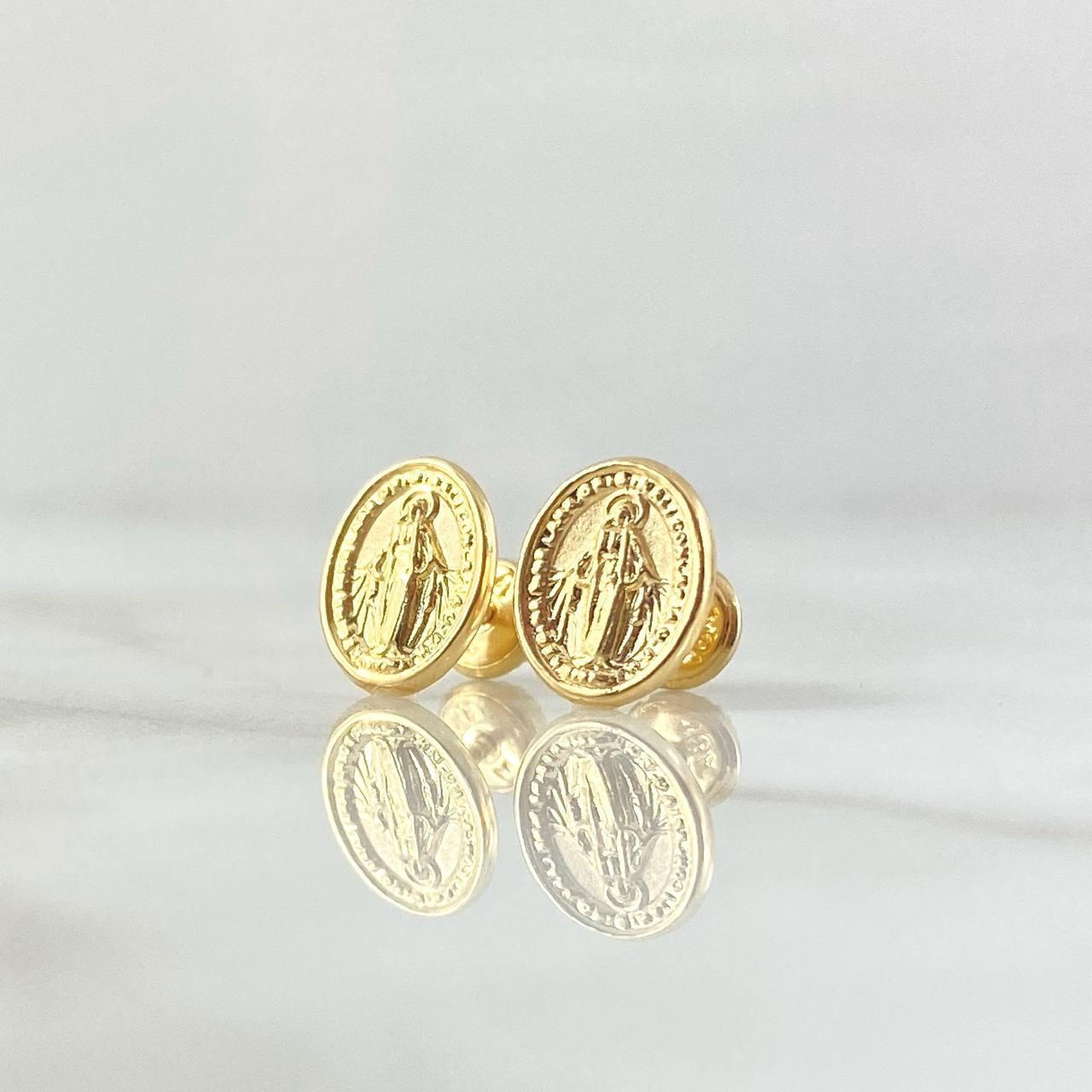 Topos Virgen Milgrosa Ovalo 0.95gr / 1cm / Oro 18K