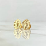 Topos Virgen Milgrosa Ovalo 0.95gr / 1cm / Oro 18K