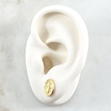 Topos Virgen Milgrosa Ovalo 0.9gr / 1cm / Oro 18K