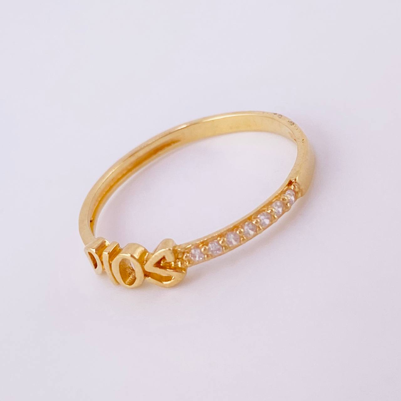 Anillo Dios 1.55g / T8 3/4 Oro Amarillo 18K