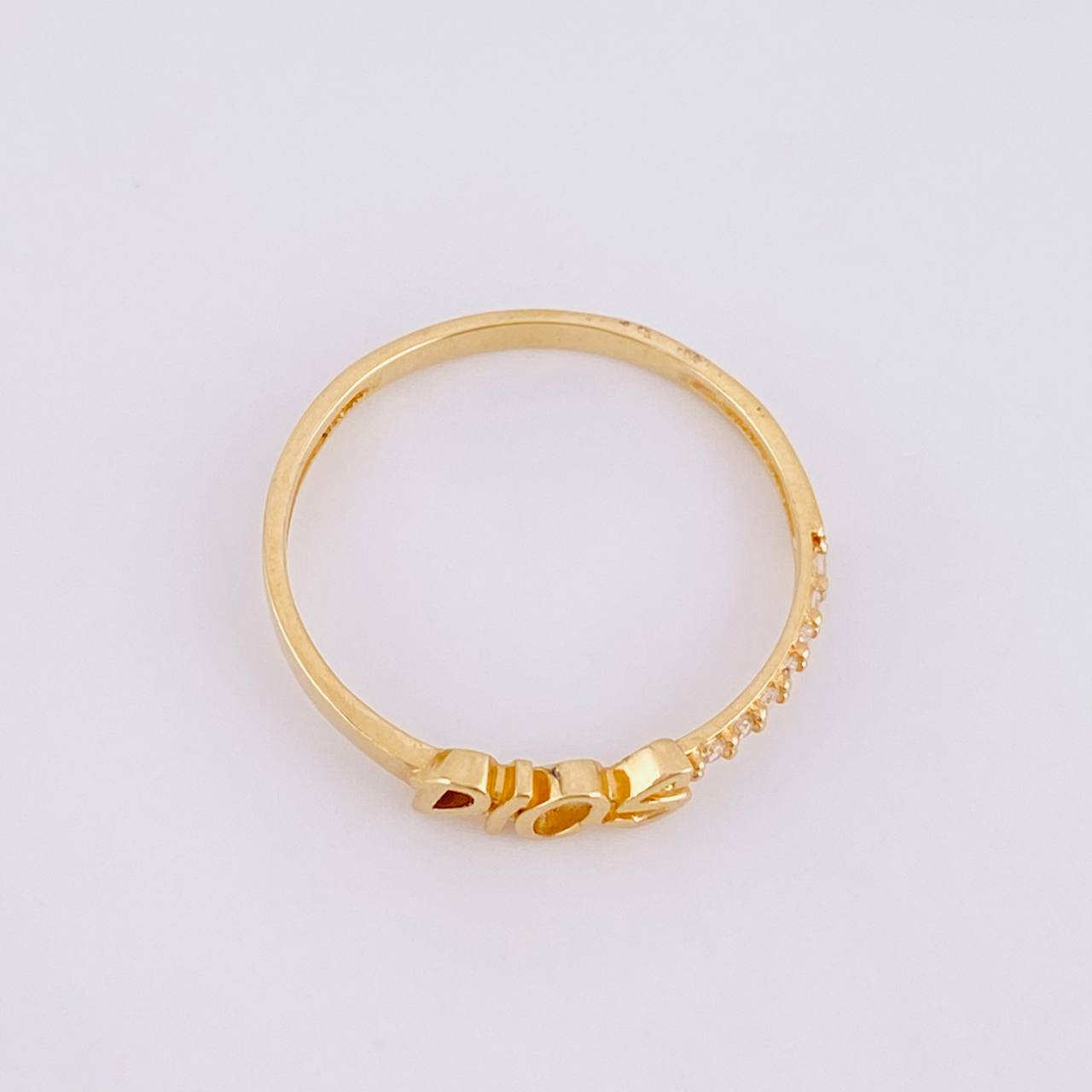 Anillo Dios 1.55g / T8 3/4 Oro Amarillo 18K