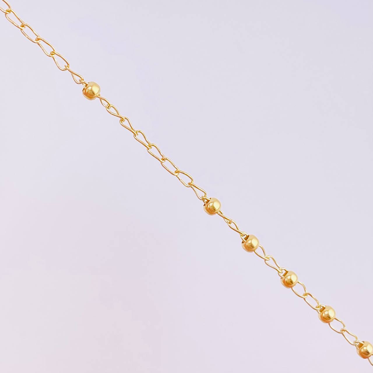 Rosario Virgen Milagrosa Cruz Malla 4.15g / 55cm / 2.25mm Oro Amarillo 18K