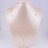 Rosario Virgen Milagrosa Cruz Malla 4.15g / 55cm / 2.25mm Oro Amarillo 18K