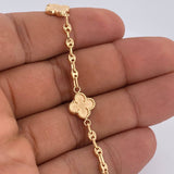 Pulso Trebol Gc 4.6gr / 19.5cm / Oro Amarillo 18K &