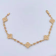 Pulso Trebol Gc 5.2gr / 19.2cm / Dos Oros Amarillo Rosa 18K &