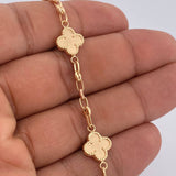 Pulso Trebol Gc 5.2gr / 19.2cm / Dos Oros Amarillo Rosa 18K &