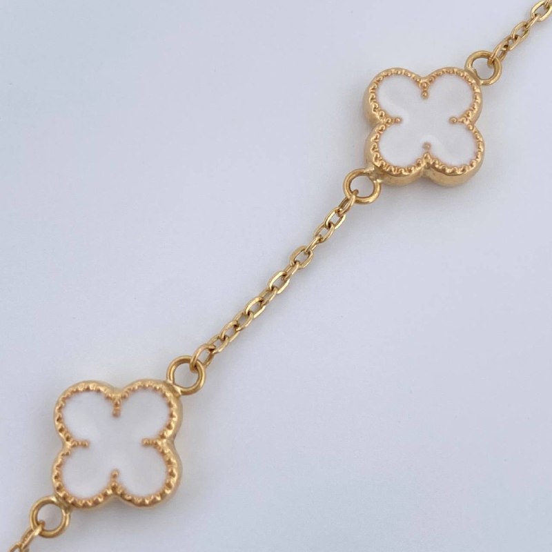 Pulso Trebol Aros Seguido 3.85gr / 18cm / Oro Amarillo 18K &