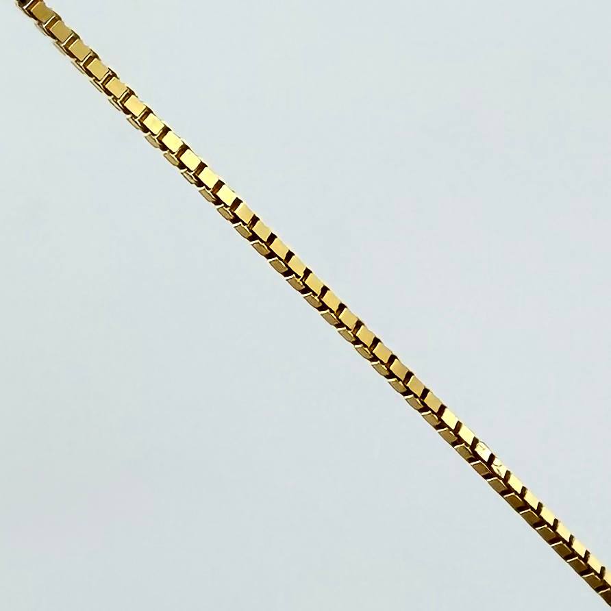 Set Cadena y Dije Veneciana + Virgen Milagrosa 1.25gr / 45cm / 0.6mm Oro Amarillo 18K (Oferta)