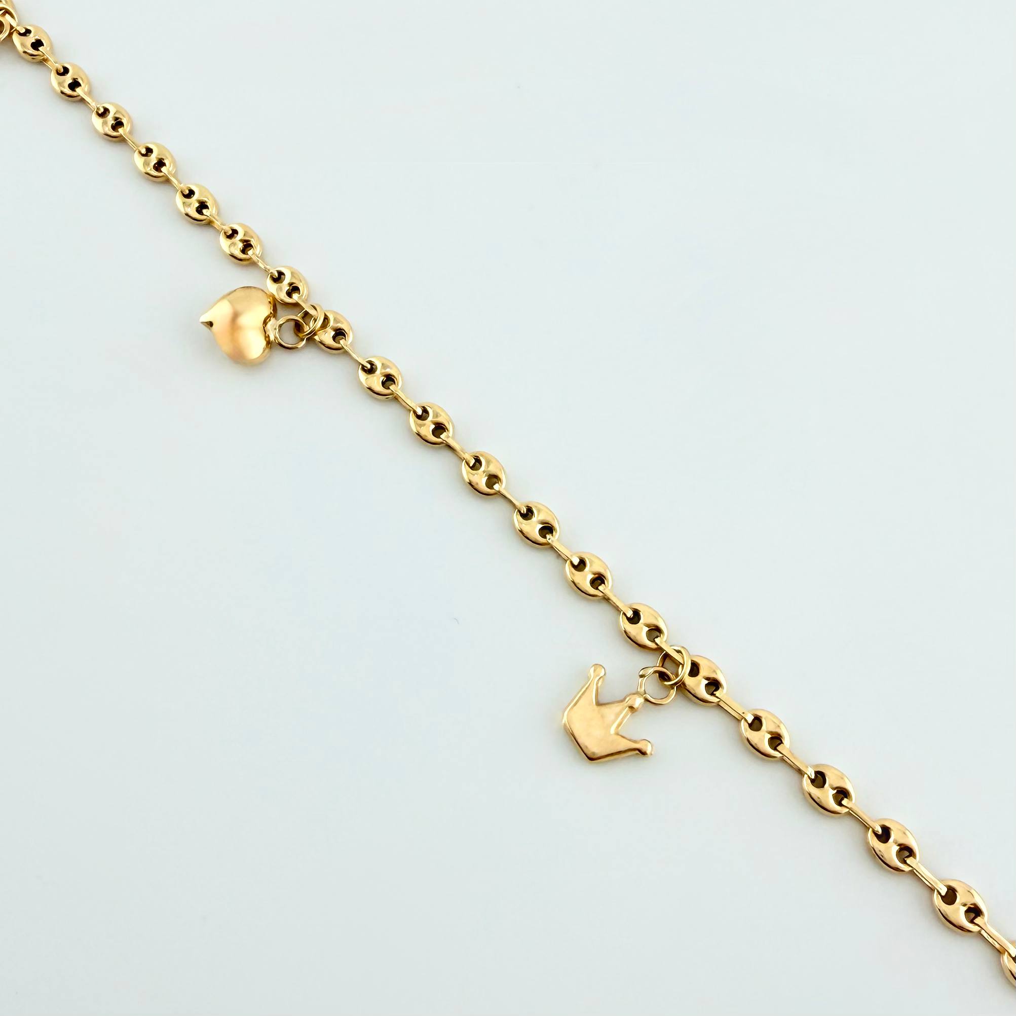 Tobillera GC Dijes 4.5gr / 26cm / 3.1mm Oro Amarillo 18K