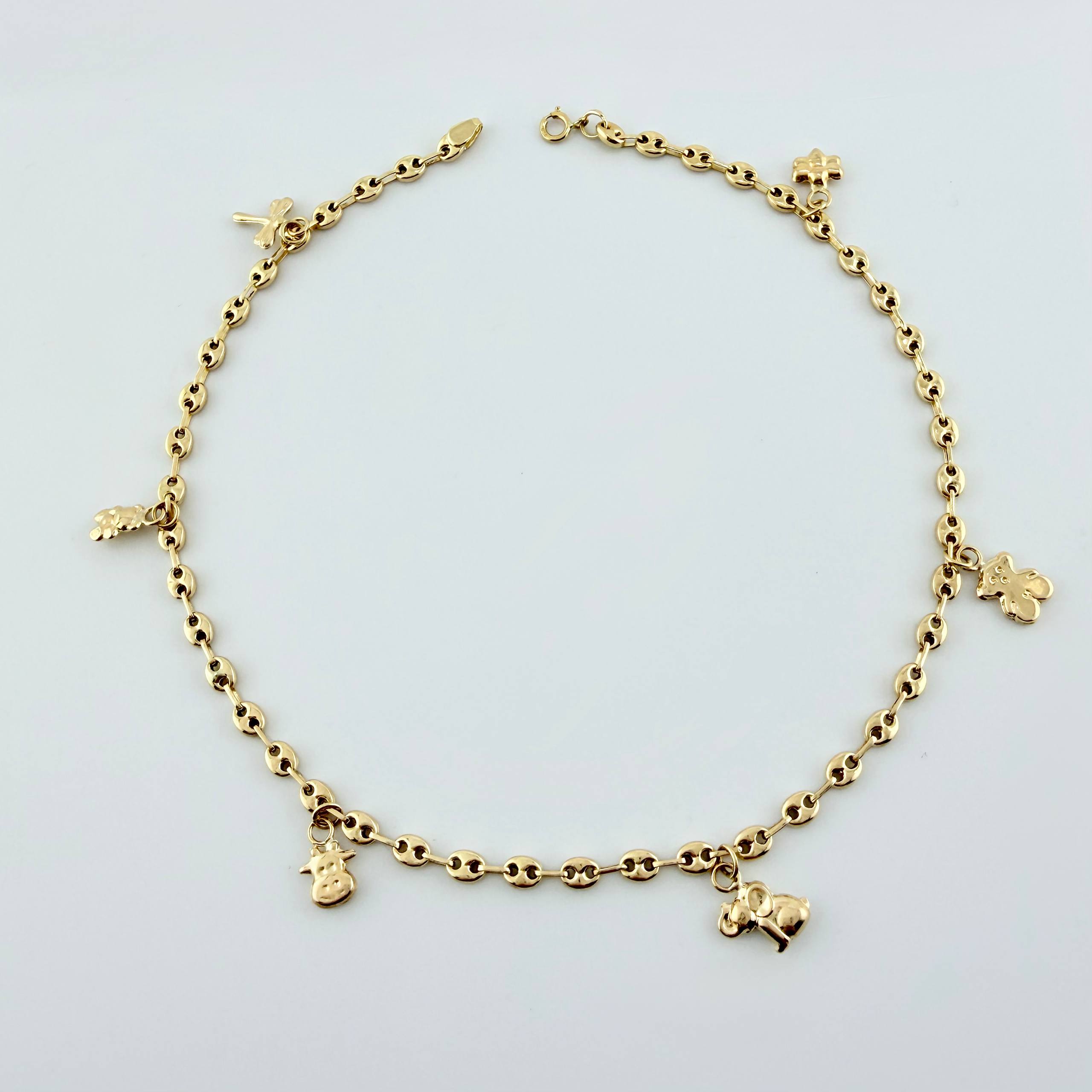 Tobillera GC Dijes 4.3gr / 27cm / 3.1mm Oro Amarillo 18K