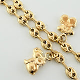 Tobillera GC Dijes 4.3gr / 27cm / 3.1mm Oro Amarillo 18K