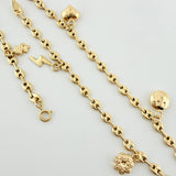 Tobillera GC Dijes 4.45gr / 27cm / 3.1mm Oro Amarillo 18K